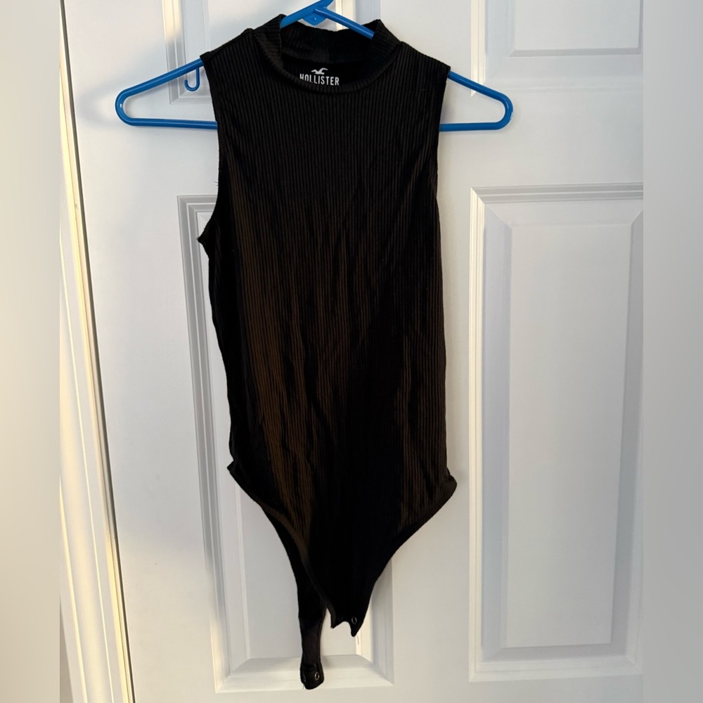 Hollister Ribbed Black Womens Bodysuit